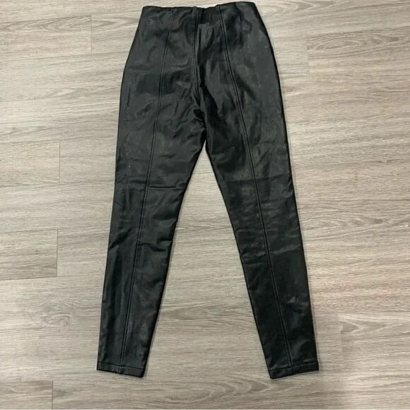 New Look PU Pleather Leather Leggings Size  8 Black - Picture 3 of 10